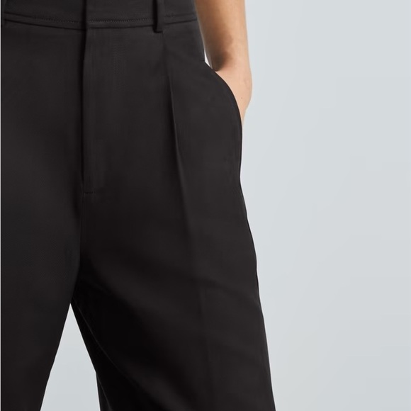 EVERLANE The Way High Drape Pant In Black - Picture 3 of 6